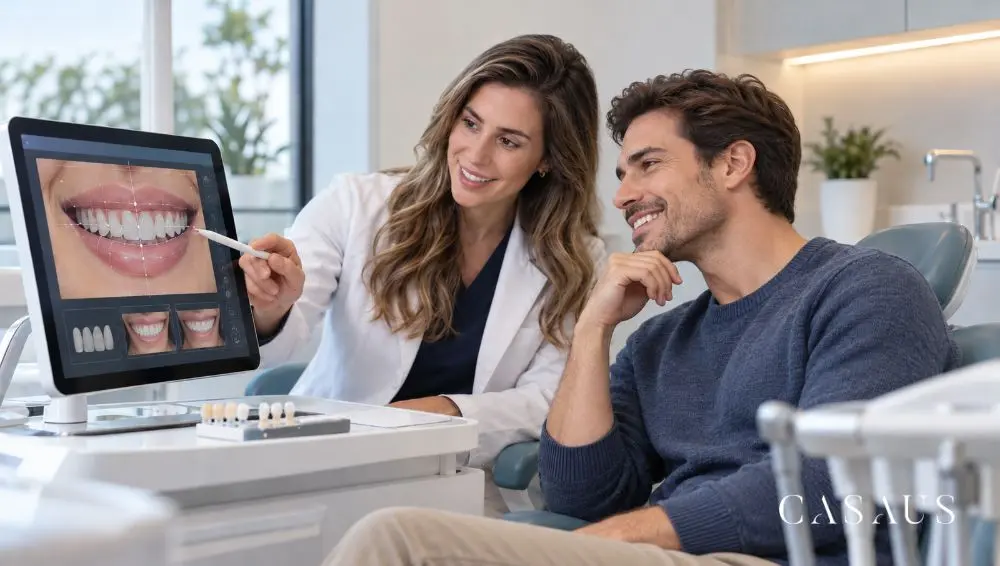 Diseño digital de sonrisa, planificación de carillas, blanqueamiento y estética dental en Clínica Dental Casaus (El Prat de Llobregat)